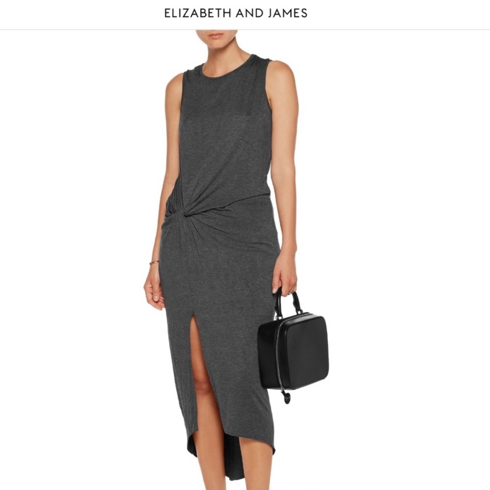 NWT Elizabeth & James charcoal gray long dress. Size XS